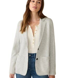 Faherty Inlet Blazer Heather Gray Relaxed Fit Classic Closet Staple Size XL